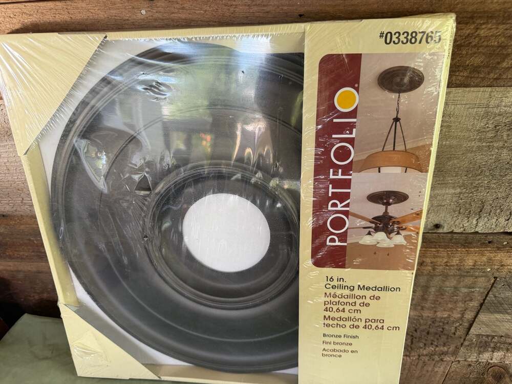 Portfolio 16 in. Ceiling Medallion in Bronze Finish #0338765